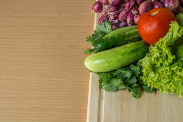 organic food background Vegetables on table