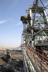 Large excavators in coal mine