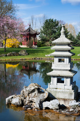 Stone pagoda in Chinese garden
