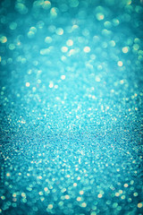 glitter vintage lights background. abstract blue background . de