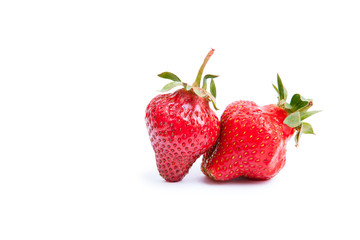 Strawberries isolated on white background