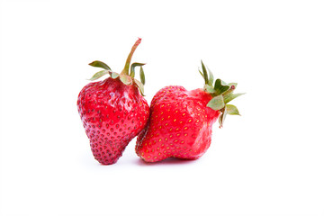 Strawberries isolated on white background