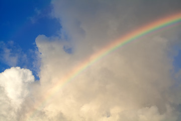 Fototapeta na wymiar sky with rainbow