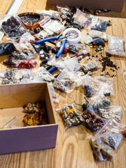 findings for beads making on table