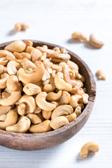 Cashew nuts in bowl