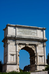 Fototapeta na wymiar Triumphal arc at Roman Forum in Rome, Italy