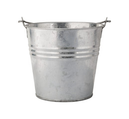 Metal Pail with a Clipping Path