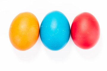 easter eggs isolated on white