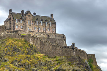Fototapeta na wymiar Edinburgh Castle's western defences, Scotland