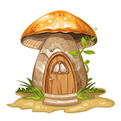 House for gnome made from mushroom