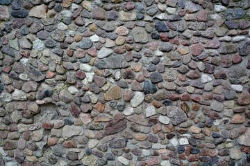 Stone wall with abstract pattern