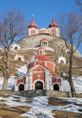 Banska Stiavnica - middle and superior church baroque calvary