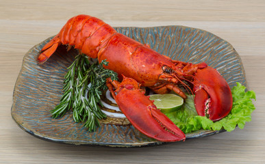 Boiled lobster