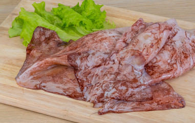 Raw squids