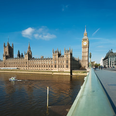 Fototapeta premium Westminster bridge in London, text space