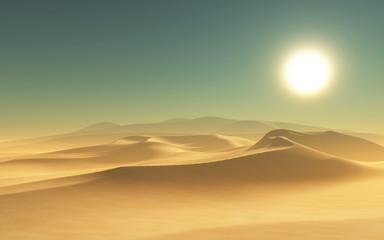 Fototapeta na wymiar 3D desert scene