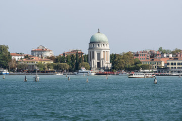 Lido island waterfront in summer Venice, Italy