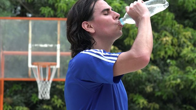 Man Drinking Water, Bottled Water