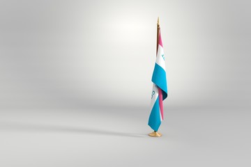 Espirito Santo state isolated flag on mast 3d illustration