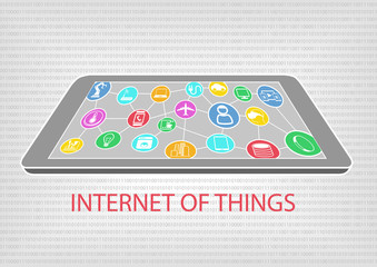 Internet of things vector illustration of smart phone