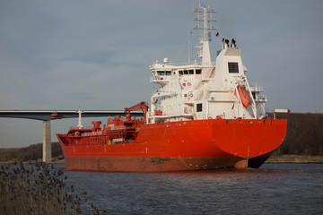 Freighter on Kiel Canal