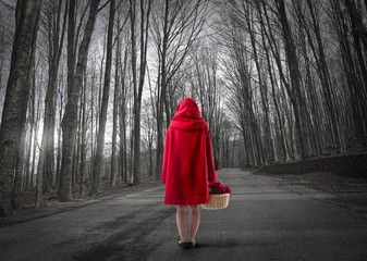 little red riding hood lost in the forest