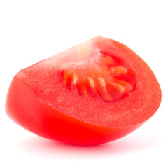 Tomato vegetable slice isolated on white background cutout