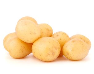 new potato tuber isolated on white background cutout