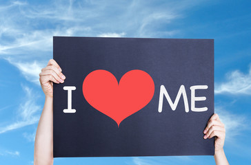 Obraz premium I Love Me with sky background