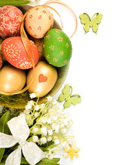 Easter decorations, ornate page border