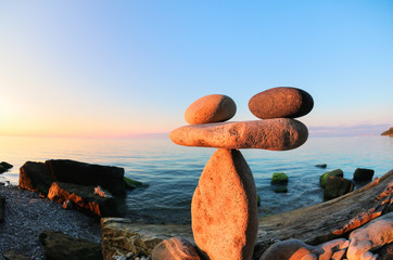 Zen at the seashore, fisheye