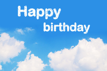 Happy birthday cloud word