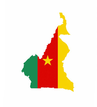 Cameroon Flag Map