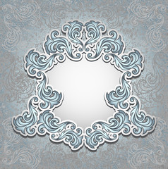 Vintage frame in silver color