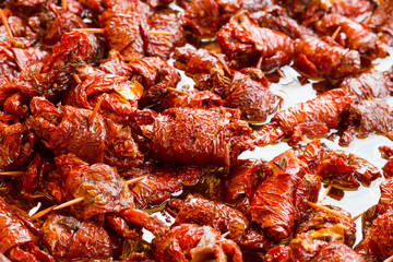 Dried tomatoes stuffed