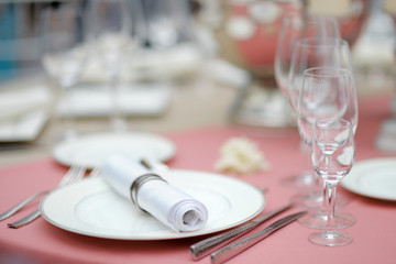 Table set for event party
