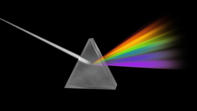 Prism Separating Light Spectrum