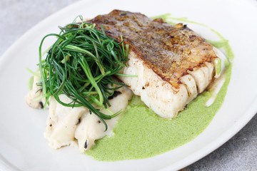 cod loin with monks beard