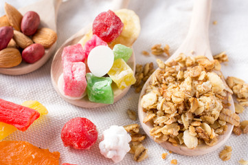 Muesli with fruit and nuts