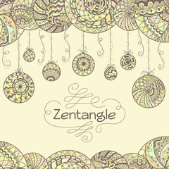 Abstract zentangle hand drawn background