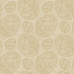 Seamless pattern with easter eggs