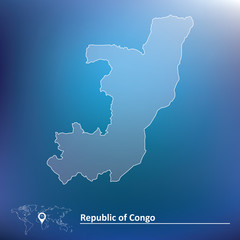Map of Republic of Congo