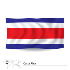 Obraz premium Flag of Costa Rica