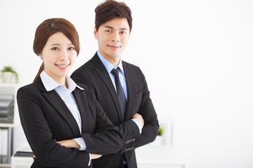 young business man and woman in the office
