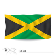 Fototapeta premium Flag of Jamaica