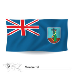 Fototapeta premium Flag of Montserrat