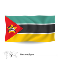 Obraz premium Flag of Mozambique
