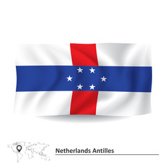 Fototapeta premium Flag of Netherlands Antilles