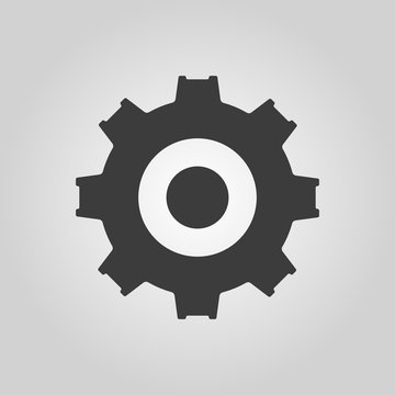 recommend clip art: The gear icon. Settings symbol. Flat