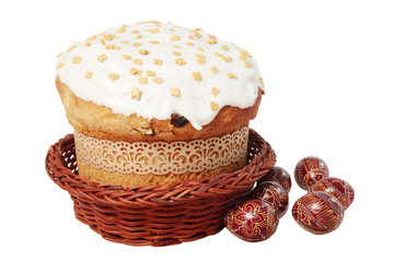 Easter cake  isolated on white